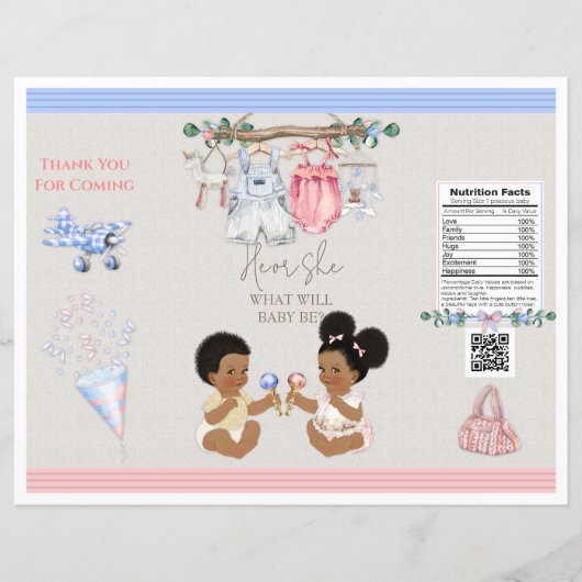 Baby Clothesline Geslacht onthullen Chip Bag (Voorkant)