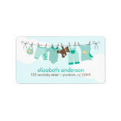 Baby Clothesline {groen} Etiket (Voorkant)