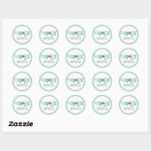 Baby Clothesline {groen} Ronde Sticker (Vel)