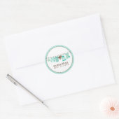 Baby Clothesline {groen} Ronde Sticker (Envelop)
