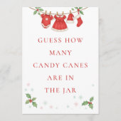 Baby Clothesline Guess How Many Shower Game sign Kaart (Voorkant)