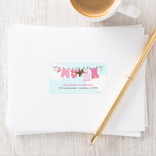 Baby Clothesline {pink} Etiket (Insitu)