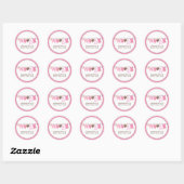 Baby Clothesline {pink} Ronde Sticker (Vel)