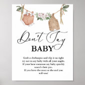 Baby Clothesline zegt niet het partijteken van bab Poster (Voorkant)