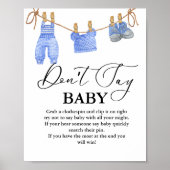 Baby Clothesline zegt niet het partijteken van bab Poster (Voorkant)