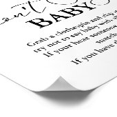 Baby Clothesline zegt niet het partijteken van bab Poster (Hoek)