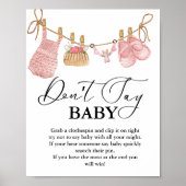 Baby Clothesline zegt niet het partijteken van bab Poster (Voorkant)