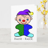 Baby Clown Knock - Knock Joke Wenskaart Kaart (Gele Bloem)