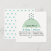 BABY & CO Baby Groene Shower Strooi Liefde Feest Kaart (Voorkant / Achterkant)