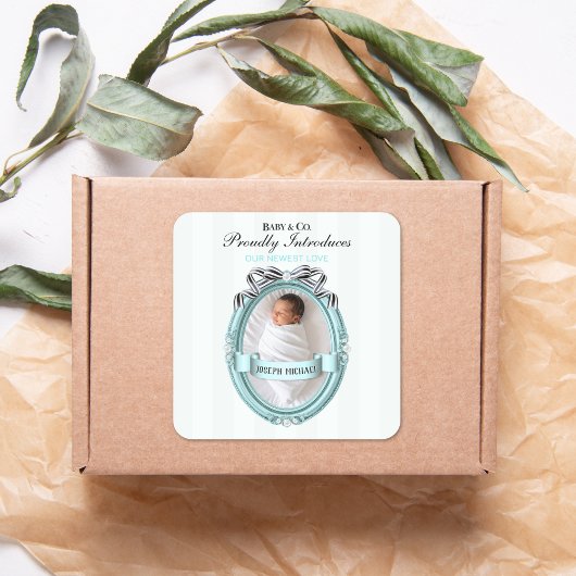 Baby & Co Baby Photo  Vierkante Sticker