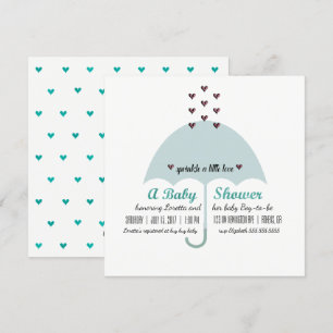 BABY & CO Blue en roze Baby shower Sprinkle Party Kaart