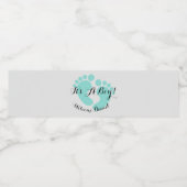 BABY & CO Het is een Jongen Vrije Partij Waterfles Etiket (Enkel label)