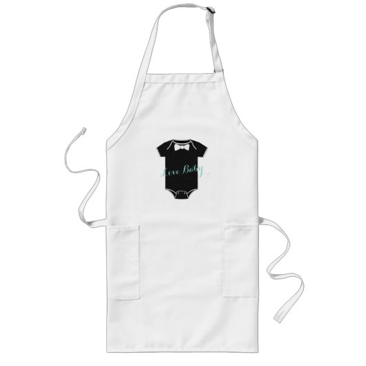 BABY & CO Little Man Boy Shower Long Apron Lang Schort (Voorkant)