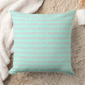 BABY & CO Love Baby Mint Blauwe & Roze Nursery Dec Kussen (Deken)