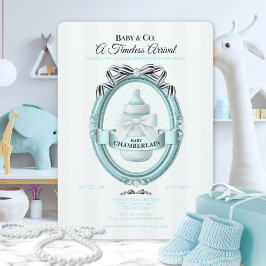 Baby & Co Modern Baby Shower Invitation Kaart