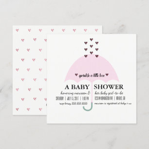 BABY & CO Sprinkle Love Pink Girl Baby shower Kaart