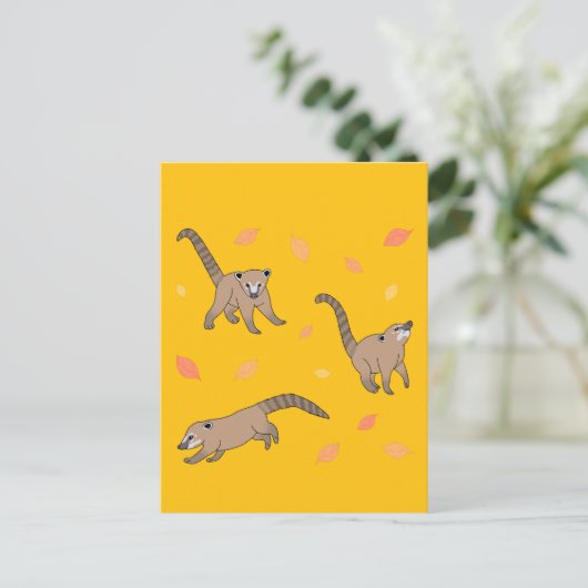 Baby Coatis Briefkaart (Staand voorkant)