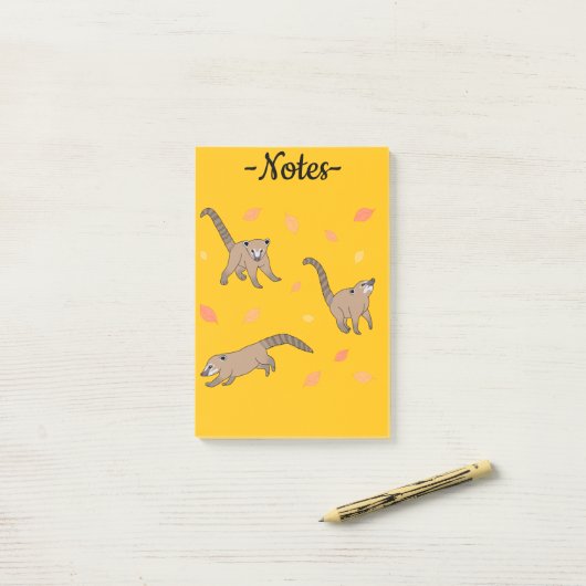 Baby Coatis Post-it® Notes (Op bureau)