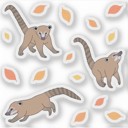 Baby Coatis Sticker (Voorkant)