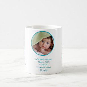 Baby COFFE KOPJE Baby Foto Belangrijke Geboorte St Koffiemok