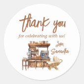 Baby Coffee Baby shower Ronde Sticker (Voorkant)