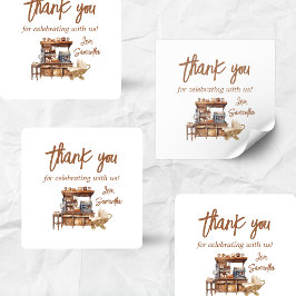 Baby Coffee Baby shower Vierkante Sticker