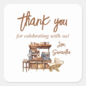 Baby Coffee Baby shower Vierkante Sticker (Voorkant)