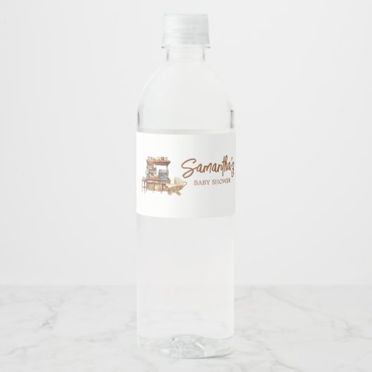 Baby Coffee Baby shower Waterfles Etiket (Voorkant)