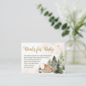 Baby Cold Outside Rustic Deer Winter Baby Shower E Informatiekaartje (Staand voorkant)