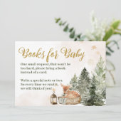 Baby Cold Outside Rustic Deer Winter Baby Shower Kaart (Staand voorkant)