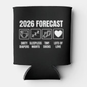 Baby Coming Soon 2026 Forecast Baby Shower Funny  Blikjeskoeler (Voorkant)