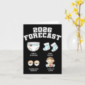 Baby Coming Soon 2026 Forecast Baby Shower Funny N Kaart (Gele Bloem)