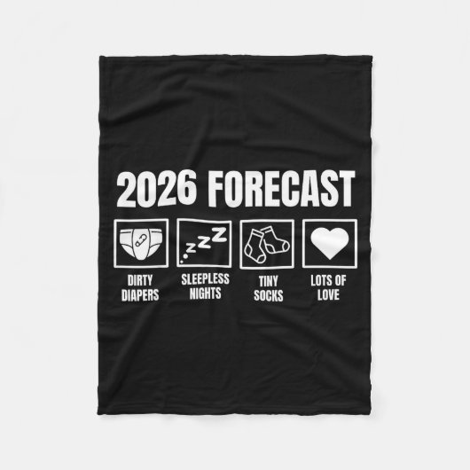 Baby Coming Soon 2026 Pregnancy Announcement Forec Fleece Deken (Voorkant)