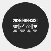 Baby Coming Soon 2026 Pregnancy Announcement Forec Ronde Sticker (Voorkant)