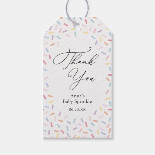 Baby Confetti Gift Labels Cadeaulabel (Voorkant)