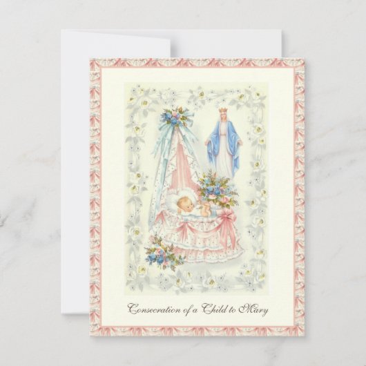 Baby-consectioneergebed voor Maagd Mary Notitiekaartje (Voorkant)