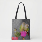Baby Conure Parrots Animal Tote Bag (Voorkant)
