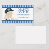 Baby Cop Police Officer Baby shower Diaper Raffle Informatiekaartje (Voorkant / Achterkant)