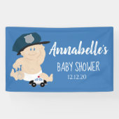 Baby Cop Police Officer Baby shower Spandoek (Horizontaal)