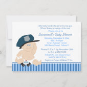 Baby Cop Police Officer Baby shower Uitnodiging (Voorkant)
