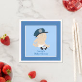 Baby Cop Police Officer Custom Napkin Servetten (Insitu)