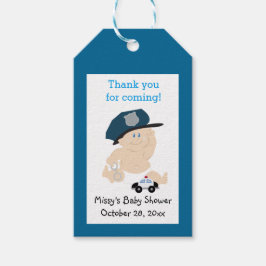 Baby Cop Policeman Custom Cft Label Cadeaulabel