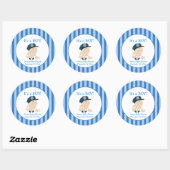 Baby Cop Politie (Streep) Custom Favor Sticker (Vel)