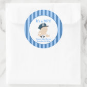 Baby Cop Politie (Streep) Custom Favor Sticker (Tas)