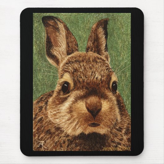 Baby Cottontail Rabbit Mousepad Muismat (Voorkant)