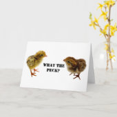 Baby Coturnix en tweekleppige kippen Kaart (Gele Bloem)