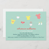 Baby Couture Baby shower Uitnodigen Kaart (Voorkant / Achterkant)