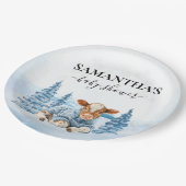 Baby Cow Calf Christmas Winter Farm Papieren Bordje (Gekanteld)