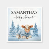 Baby Cow Calf Christmas Winter Farm Servet (Voorkant)