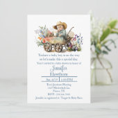 Baby Cowboy Baby shower Invitation Kaart (Staand voorkant)